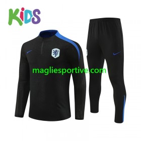 Paesi Bassi Bambino Tute Felpe da Allenamento Nero 2024